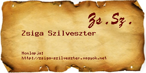Zsiga Szilveszter névjegykártya